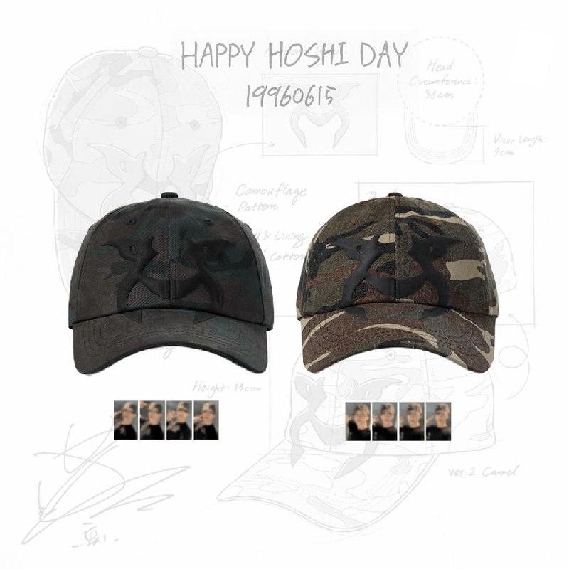 SEVENTEEN HAPPY HOSHI DAY CAP Ver.1 / Ver.2 Version Select Official K-POP Goods