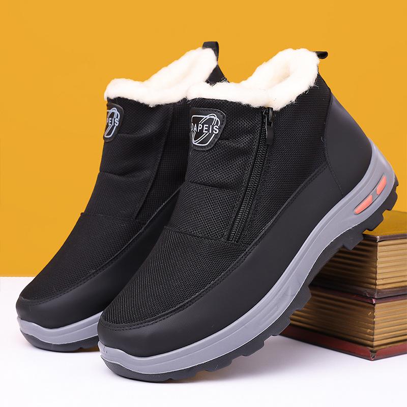 Winter Men Boots Thicken Plush Warm Cotton Shoes Outdoor Non Slip Platform Snow Boots Winter Casual Cotton Shoes Men Ankle Boots