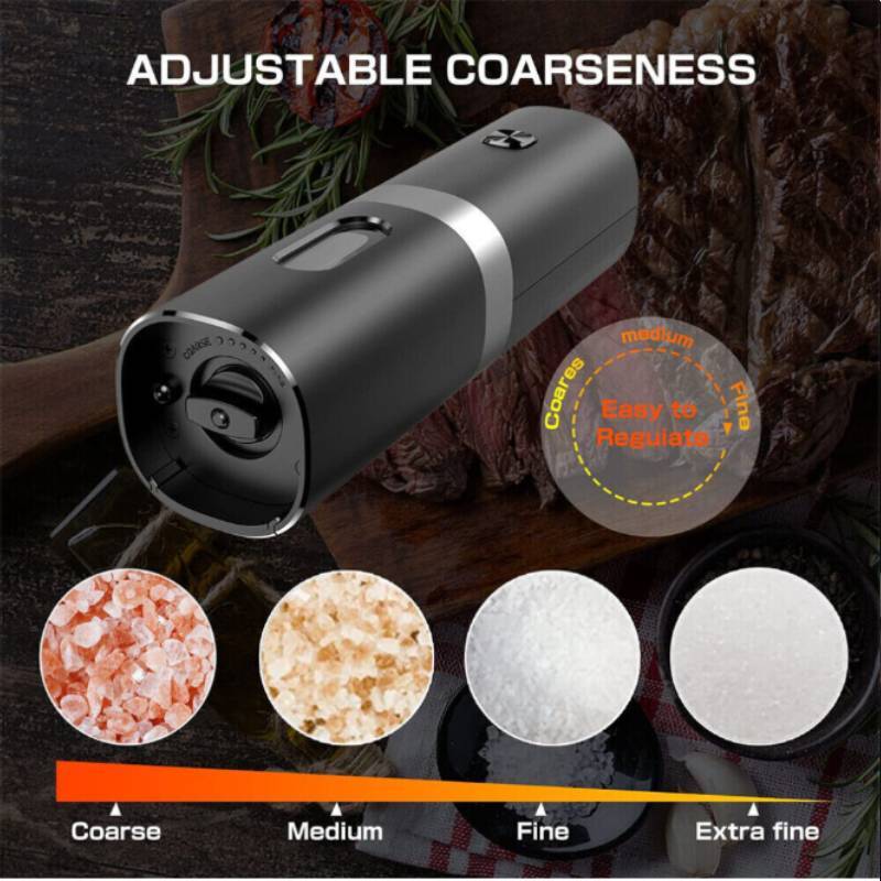 Gravity Sensor Electric Pepper Grinder With Stainless Steel Material For Home Kitchen Fresh Spices