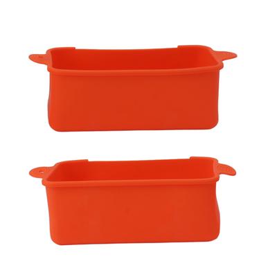 2Pcs Silicone Grease Cup Forros Reutilizáveis Drip Pan Forros Silicone Traseiro Grease Catcher para Chapa