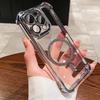 Transparent Plating Shockproof Glitter Magnetic Phone Case For 17 15 16 14 11 12 13 Pro Max Plus 17 Air For Magsafe Cover