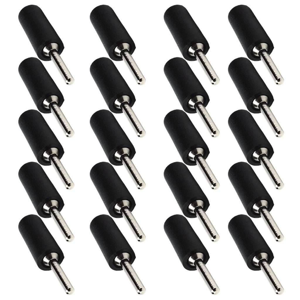 20Pcs Pin Banana Plug 2mm Nickel Plated Brass Male Waterproof Connector Accessory Set KitBlack