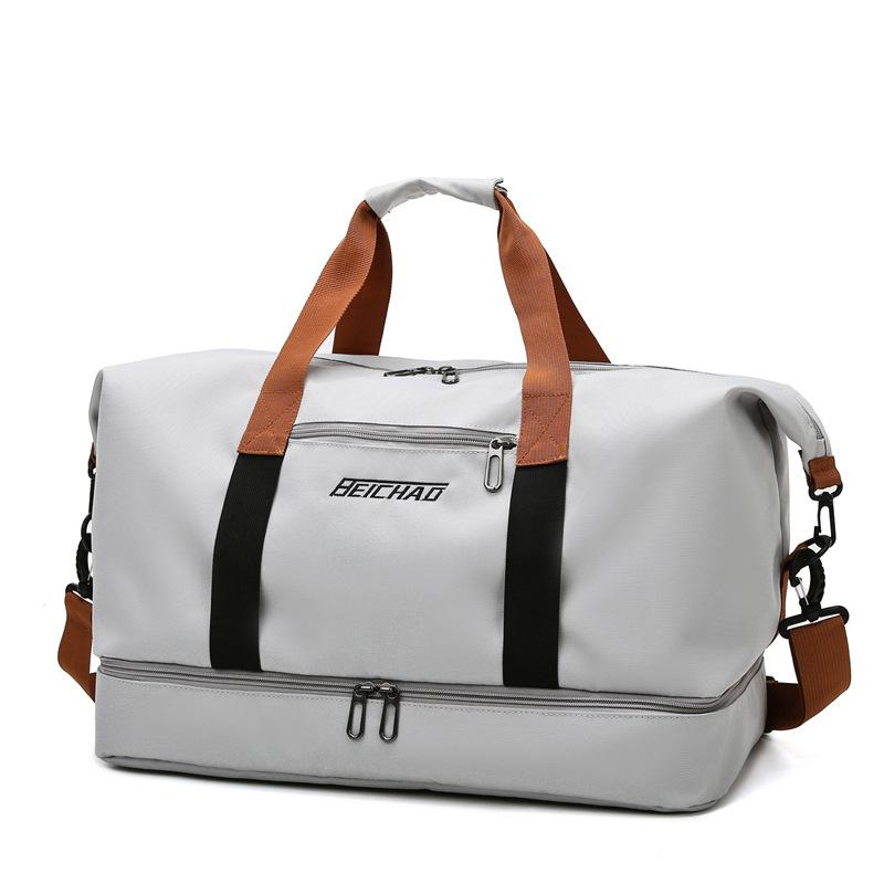 Dry and Wet Separation Yoga Fitness Bag Cross-border New Simple Shoulder Messenger Luggage Bag Large Capacity Leisure Travel Bag