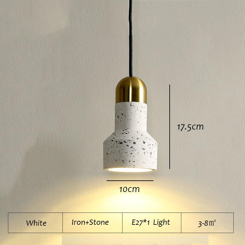 

Американская ретро-индустриальная маленькая люстра минималистский терраццо ресторан подвесной светильник у кровати балкон светодиодный небольшой фонарик светильник warm light белый
