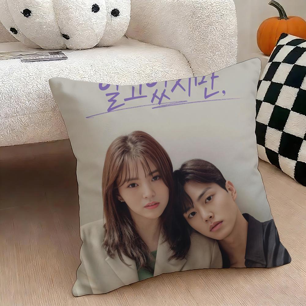 TV series NNevertheless Cushion Cover Natural Linen Double Sided Print Throw Pillow Case for Sofa Couch Home Decor