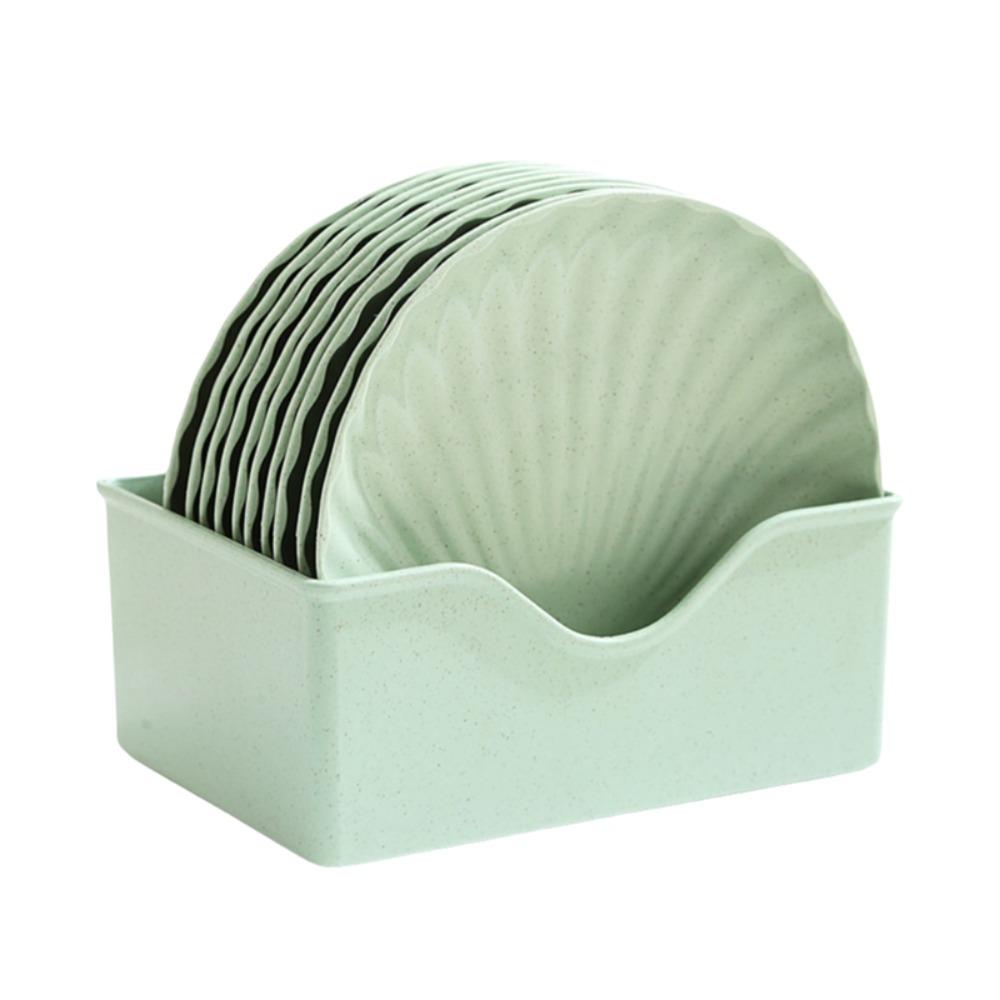 10PCS Nordic Style Shell-shaped Spit Bone Dish with Storage Base Microwave-safe Fruit Plate Plastic Dinner Dish Food Scrap