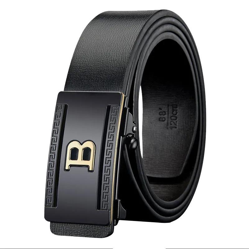 Curea pentru bărbați Cataramă automată Piele de vacă Curea de afaceri high-end Vârstă mijlocie și tineri Curea casual versatilă Bărbați