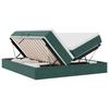 Storage Bed with Mattress Dark Green 180 X 200 Cm Velvet