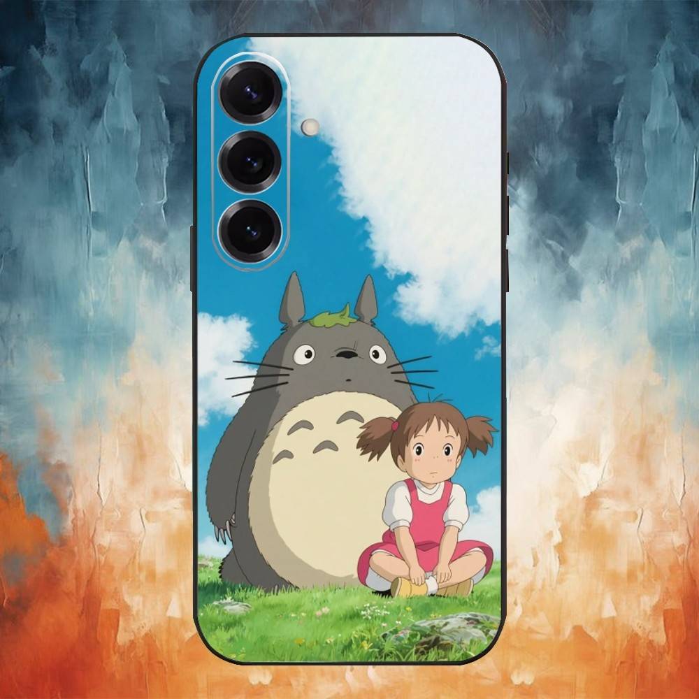 H- Anime Cute Totoroes Phone Case For Samsung Galaxy A73,A72,A71,A70,A53,A52,A51,Others Soft Black Cover
