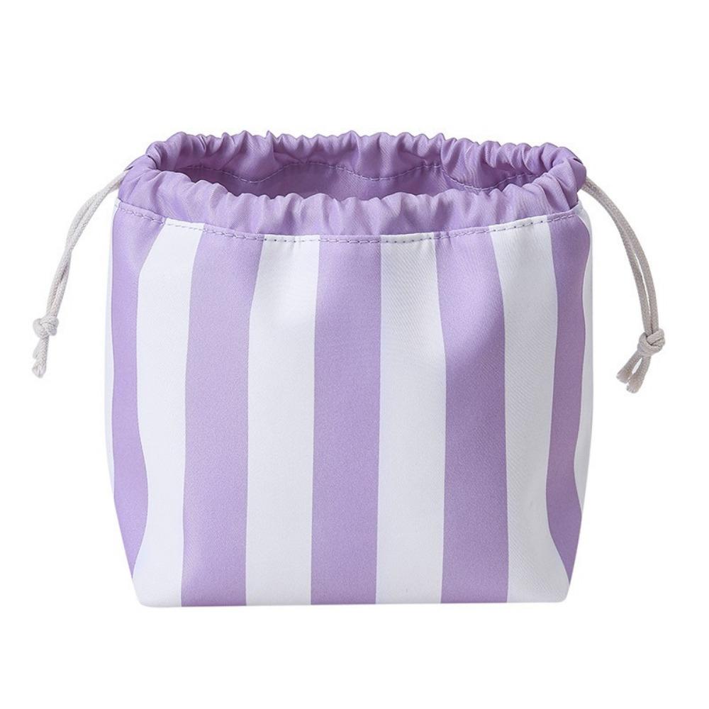 Striped Makeup Bag Organize Large Capacity Striped Cosmetic Organizer  Travel Storage