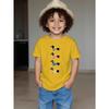 European Size Boys Round-neck Short-sleeved T-shirt with Four Dachshund Pattern Prints