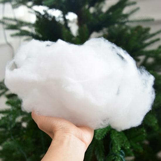 NUCHI White Cotton Christmas Tree Ornaments and Window Display Decorations
