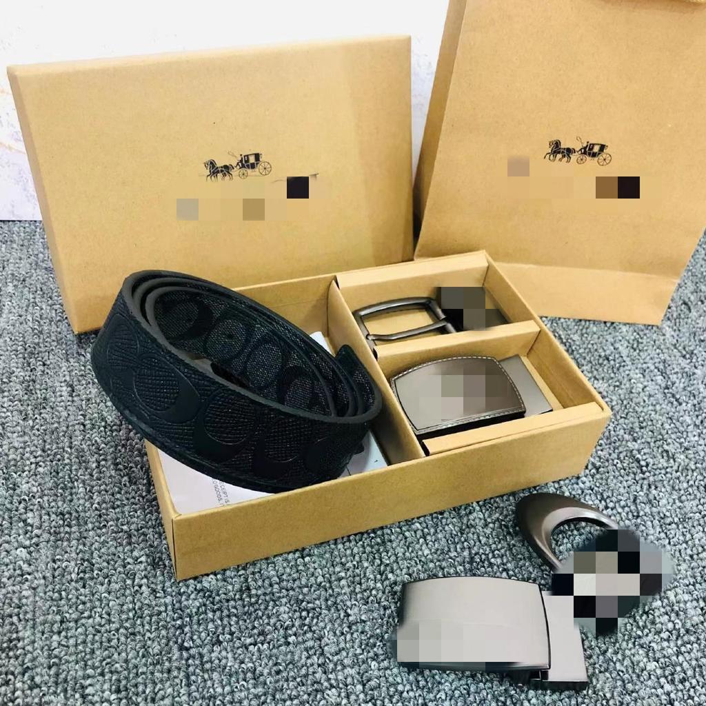 Cinturón de Cuero Clásico de Doble Cara para Hombre - Estilo Versátil para Negocios y Casual