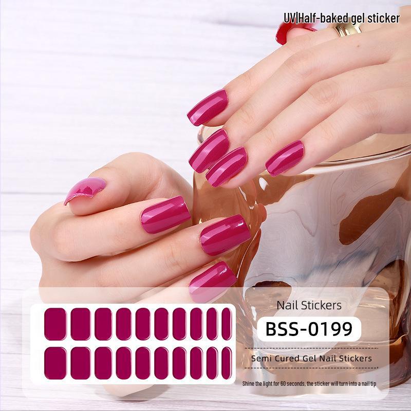 

УФ Полузатвердевшие Гелевые Наклейки для Ногтей Однотонные