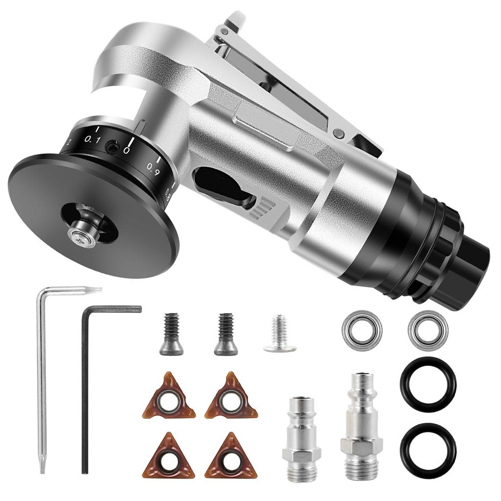 45° Mini Pneumatic Chamfering Machine 30000 RPM Portable Arc Air Beveling Machine Metal Trimming Machine with 1/4 Inch Air