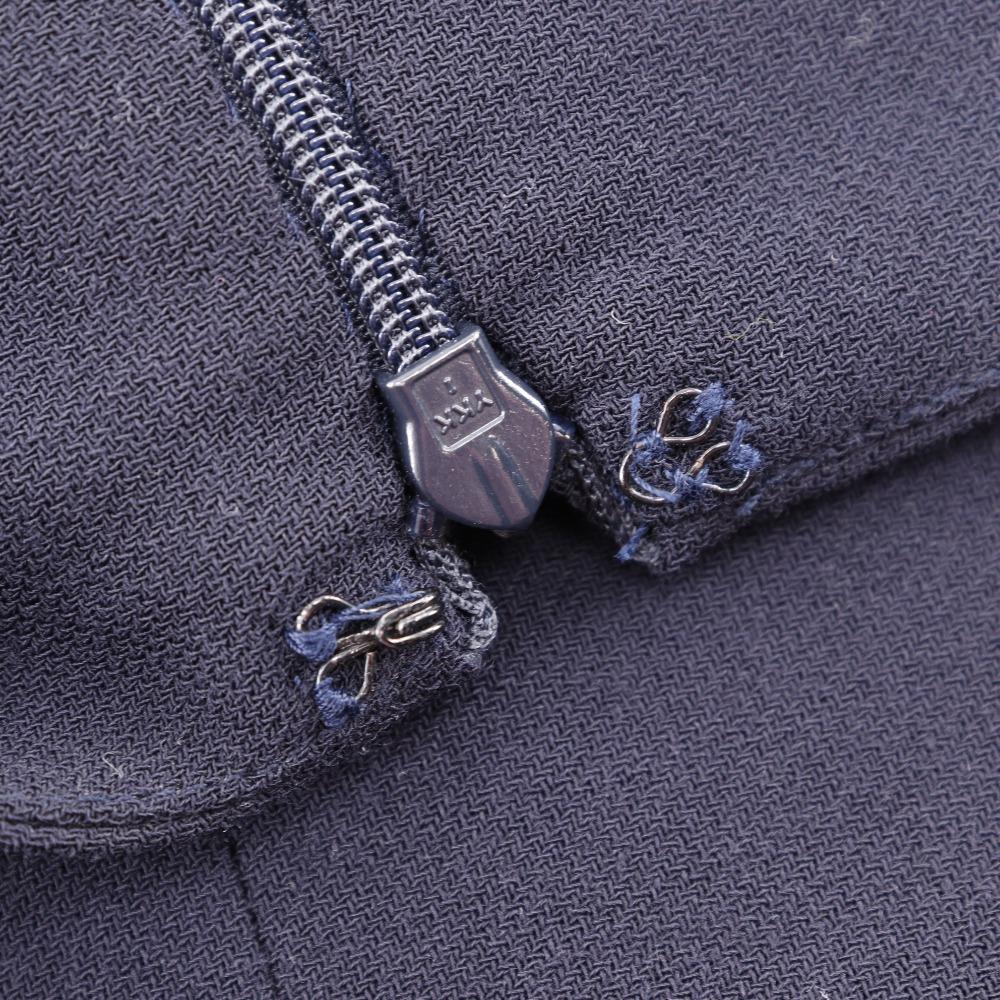 CHANEL COCO Mark Double Button skirt P07931V04916 97P vintage Navy blue wool Women Used