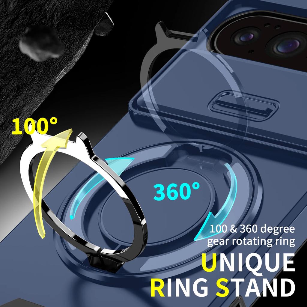 Ring Stand Protect Cover Case for Google Pixel 10 Pro XL Pixel10 8 7 8a 9a Pixel9 Shockproof Armor Matte Phone