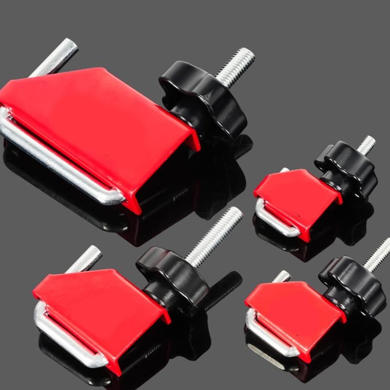 4 Piece Metal Tubing Clamp Fastening Tool High Tensile Steel Fasteners with Protective Finish for Workshop Household Use