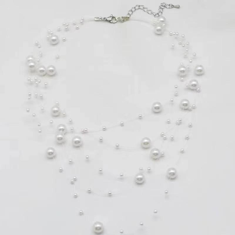 

Gypsy Star Pearl Necklace Neck Chain New Temperament Light Luxury Clavicle Chain Female Summer