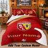 Racing Club De Lens Pattern Bedding 3Pcs Set Custom Name, Bed Sheet And Pillowcases For Home Bedroom