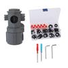 Multifunctional Faucet Wrench 16 In 1 Universal 4 Jaws Hex Faucet and Sink Installer Tool with Repair Accessories for