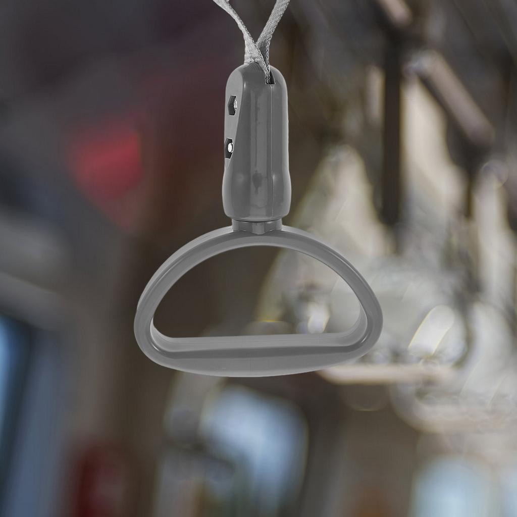 Bus Handle Ring Gray Semi-Circular Ergonomic ABS Handle for Subway Bus Car Vehicle Passenger Support Stability Replacement