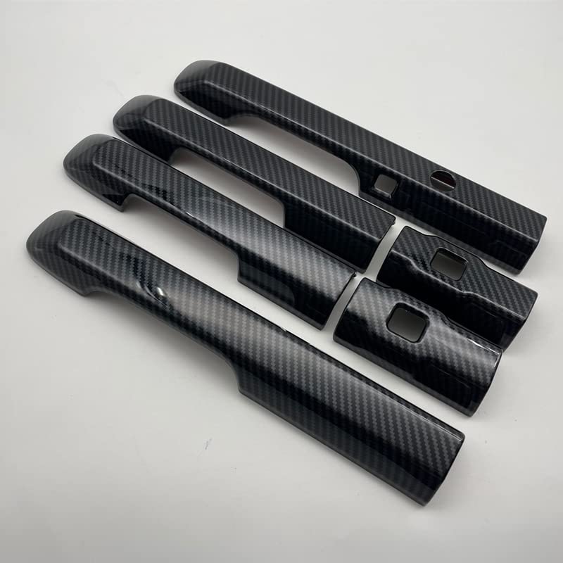 OKAYOHINN Carbon Fiber Door Handle Covers for the New Step Wagon RP Series Carbon Fiber Style ABS Garnish for Exterior Protects Against Nail Scratches