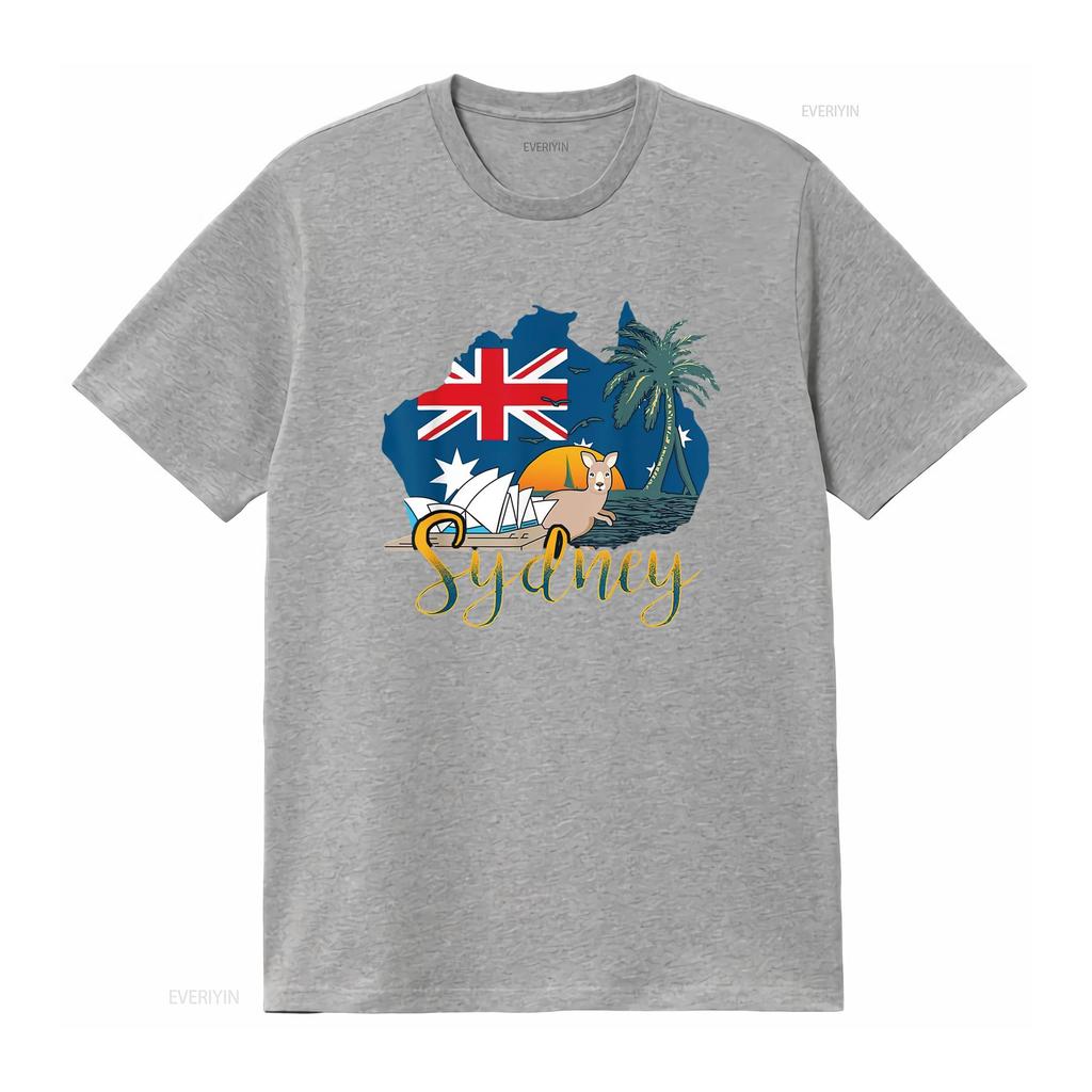 Womens Love Sydney Australia Travel Vacation T Shirt Vintage Washed Stretched Fashion Graphic Versatile Unisex Comfortable