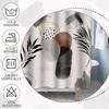 Black Grey Plant Leaves Shower Curtain Medieval Modern Abstract Bathroom Decorative Shower Curtain With Hooks 180X180Cm