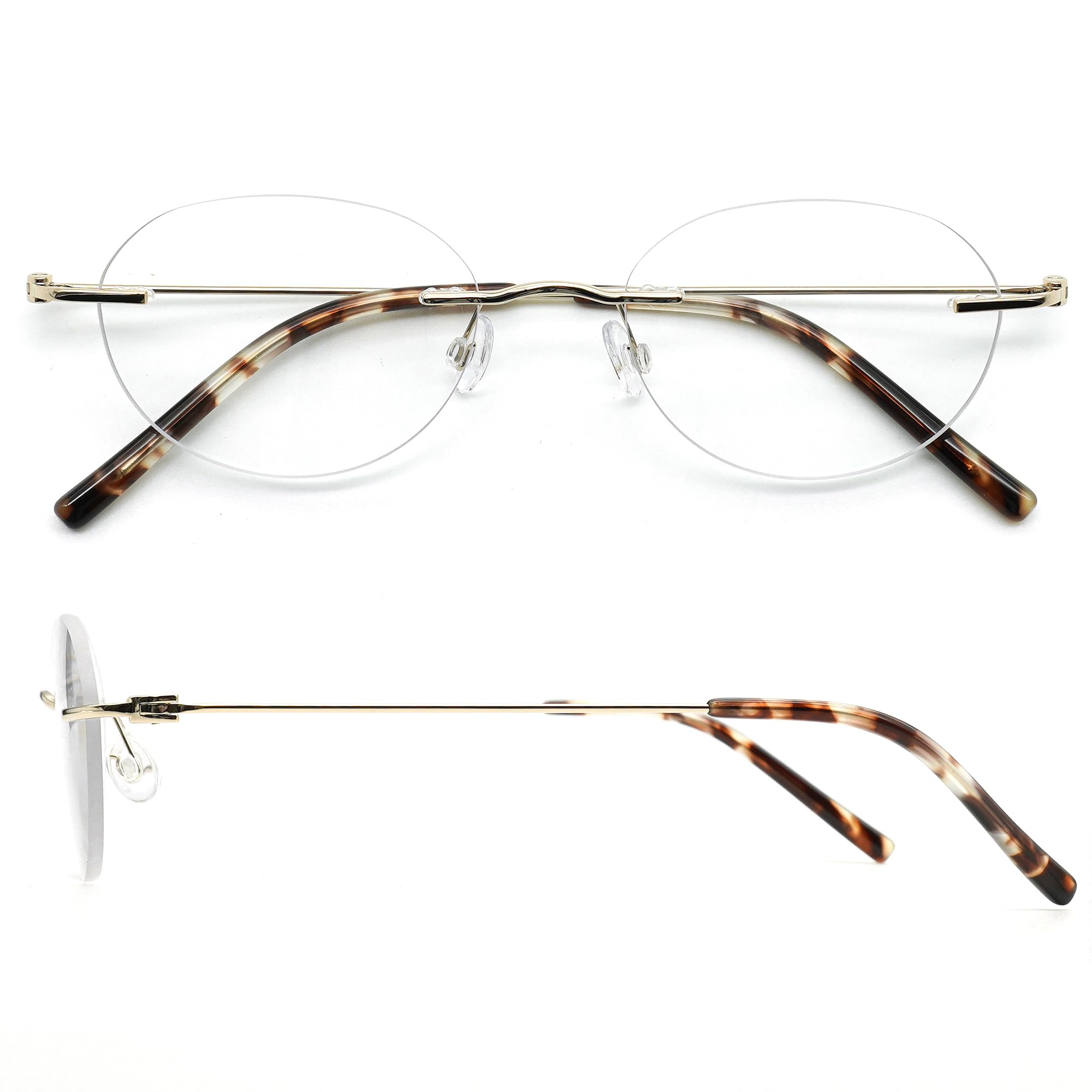 

Очки для чтения без оправы, сверхлегкие, двухточечные, очки для чтения, синие, светло-коричневые, шампанского, золотого цвета [eyeforyou] I4U-R2001 +2,00