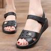 2026 New Women's Summer One Word Wedges Casual Sandal Soft Sole Non Slip Hook Outdoor Mom's Sandals Elderly Sandal