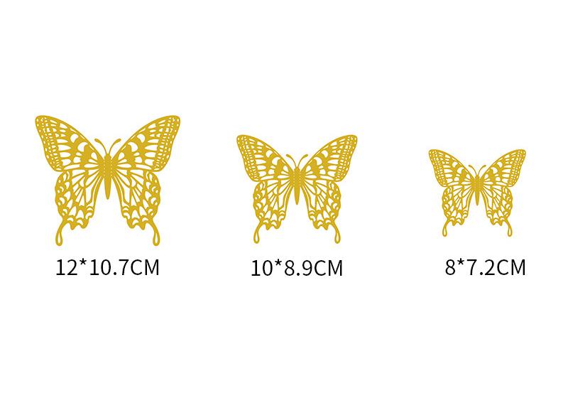 12 stück 3D Hohl Schmetterling Wand Aufkleber Schlafzimmer Wohnzimmer Hause Dekoration Papier Schmetterling