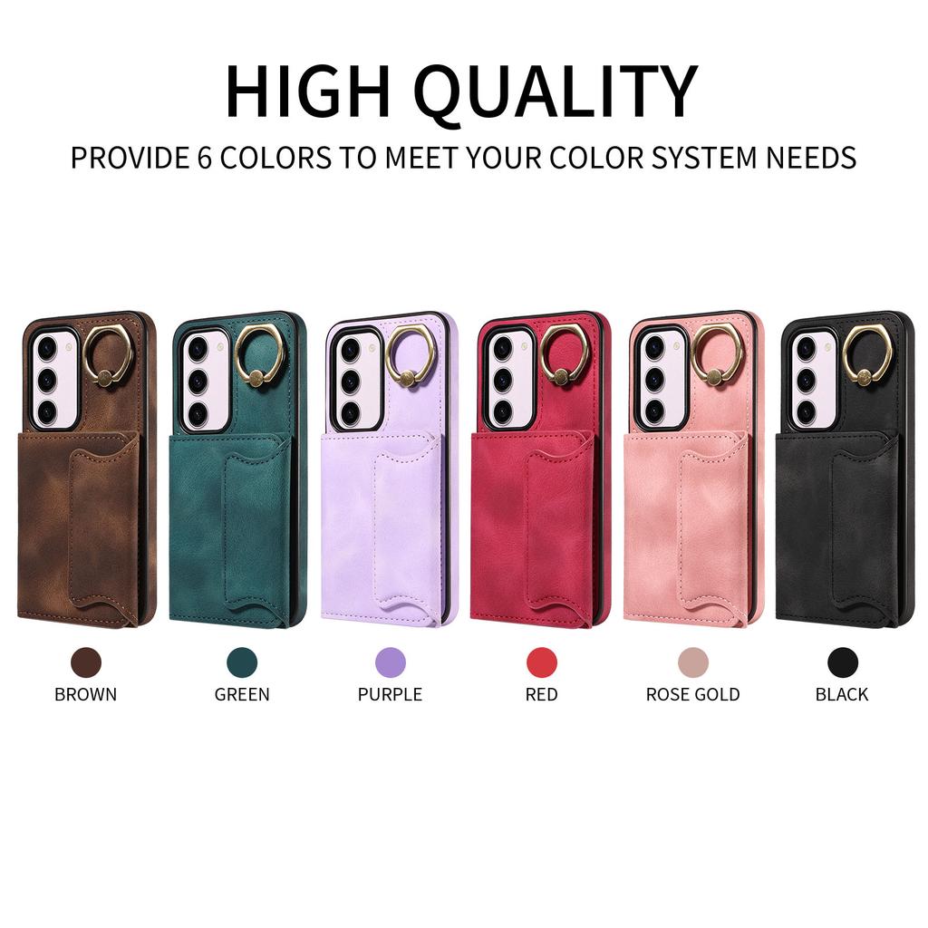 For Samsung Galaxy S23 Series.for Samsung Galaxy S23, S23+, S23 Ultra, S23 FE Ring Bracket Card Holder Slots Cover Phone Case
