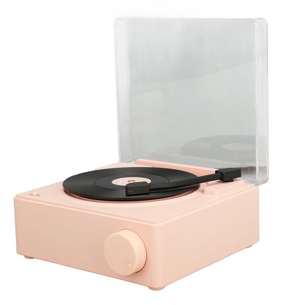 Record Player Professional Classic Vintage 3 Playback Modes Bluetooth 5.3 Turntable with Alarm