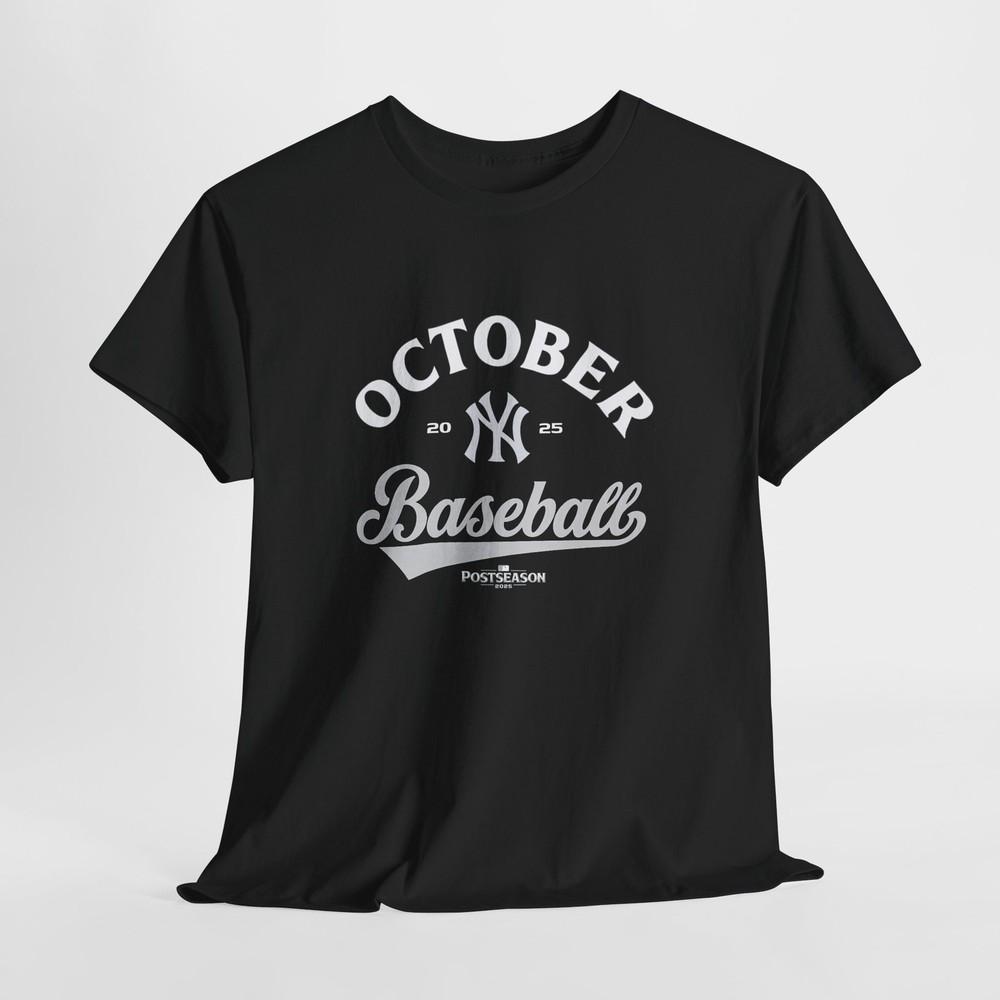 

Футболка Yankees October Baseball 2025, Футболка плей-офф MLB, Бейсбольный фанат. XL