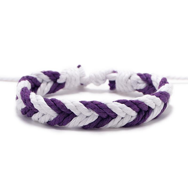 Boho Nepal Ethno Handgemachtes Armband Sommer Strand Zopfschnur Baumwollwickel Gewebtes Seil Freundschaftsarmbänder Für Frauen