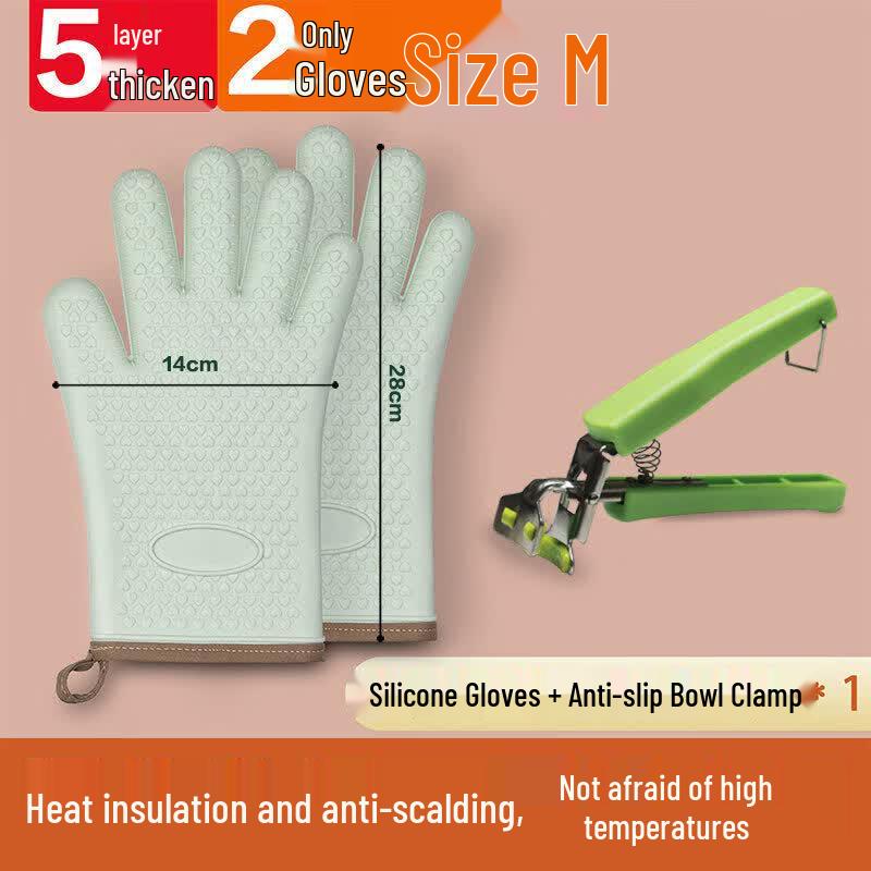 ZISIZ Silicone Heat Resistant Kitchen Oven Mitt