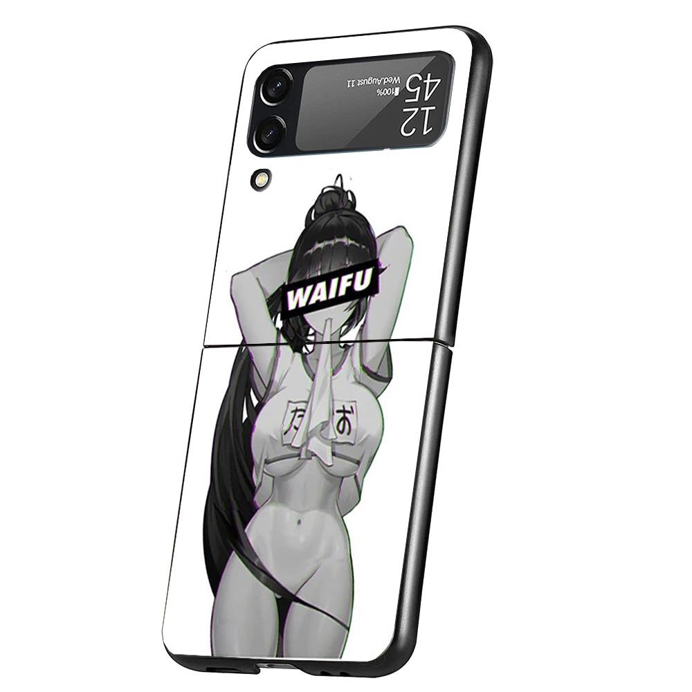 

Sugoi Senpai Anime Waifu Sexy Girl Cover Phone Case For Samsung Galaxy Z Flip 7 6 5 4 3 5G Flip7 Flip6 Flip5 Flip4 Flip3 Black F Samsung Z Flip