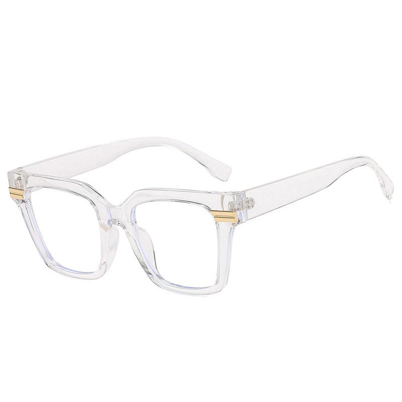 

New Fashion Square Glasses Frame Women Clear Anti Blue Light Eyewear Vintage Men Optical Blue Green Frame