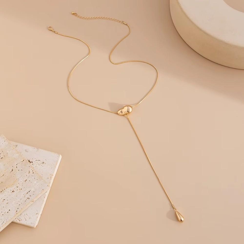 Geometric Water Drop Pendant Necklace Irregular Collarbone Necklace  Women Jewelry Gift