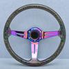 14Inch JDM Acrylic Sport Steering Wheel Deep Corn Transparent Crystal Bubble Racing Game Steering Wheel