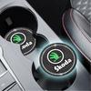Car Sticker Diamond Rubber Non-slip Mat Water Cup Slot Pad Car Coaster For Skoda Karoq Octavia 3 A5 A7 Rapid Kami Scala Kodiaq F   NL6