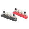 Power Distribution Block 48V 150A 7 Way Red and Black Bus Bar Junction Block with Cover for Car RV Truck Marine Boat