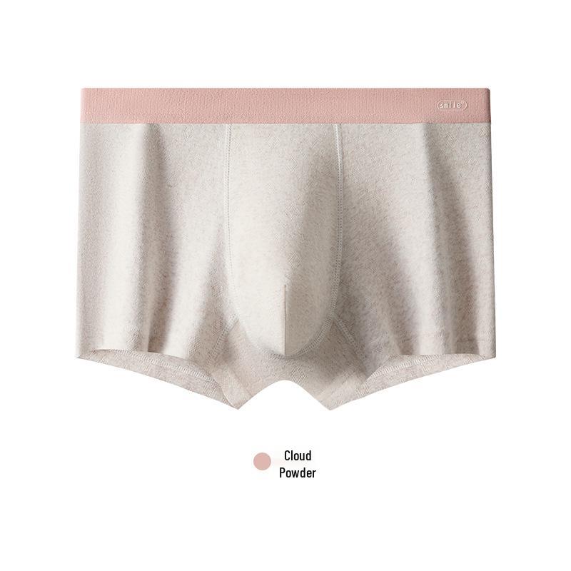 Men s Spring-Summer Breathable Mid-Waist Boxer Briefs with Xinjiang Long Staple Cotton. 3XL