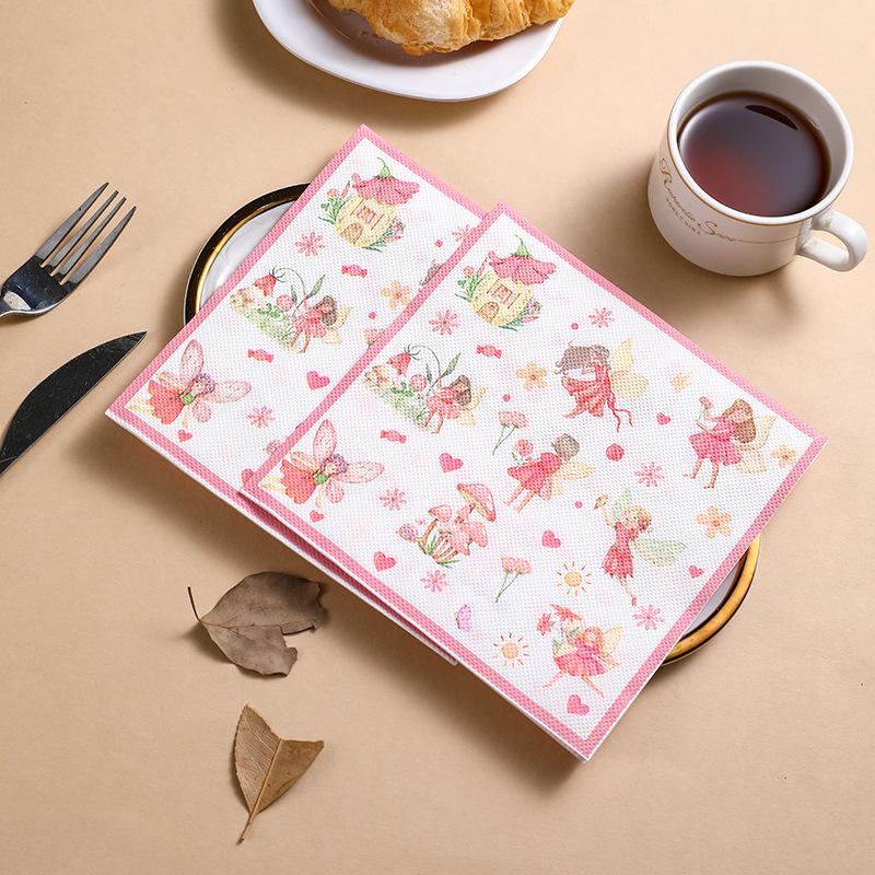 Flower Fairy Printed Tissue Party Decorations - Disposable Supplies