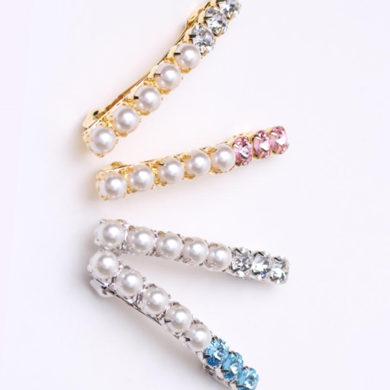 

Dana Burton Melimello Hairpin Rhodium Plating Blue