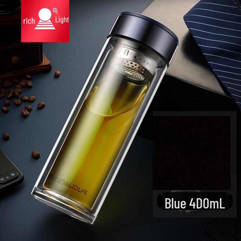 Fuguang Double-Layer Glass Tea Infuser Bottle