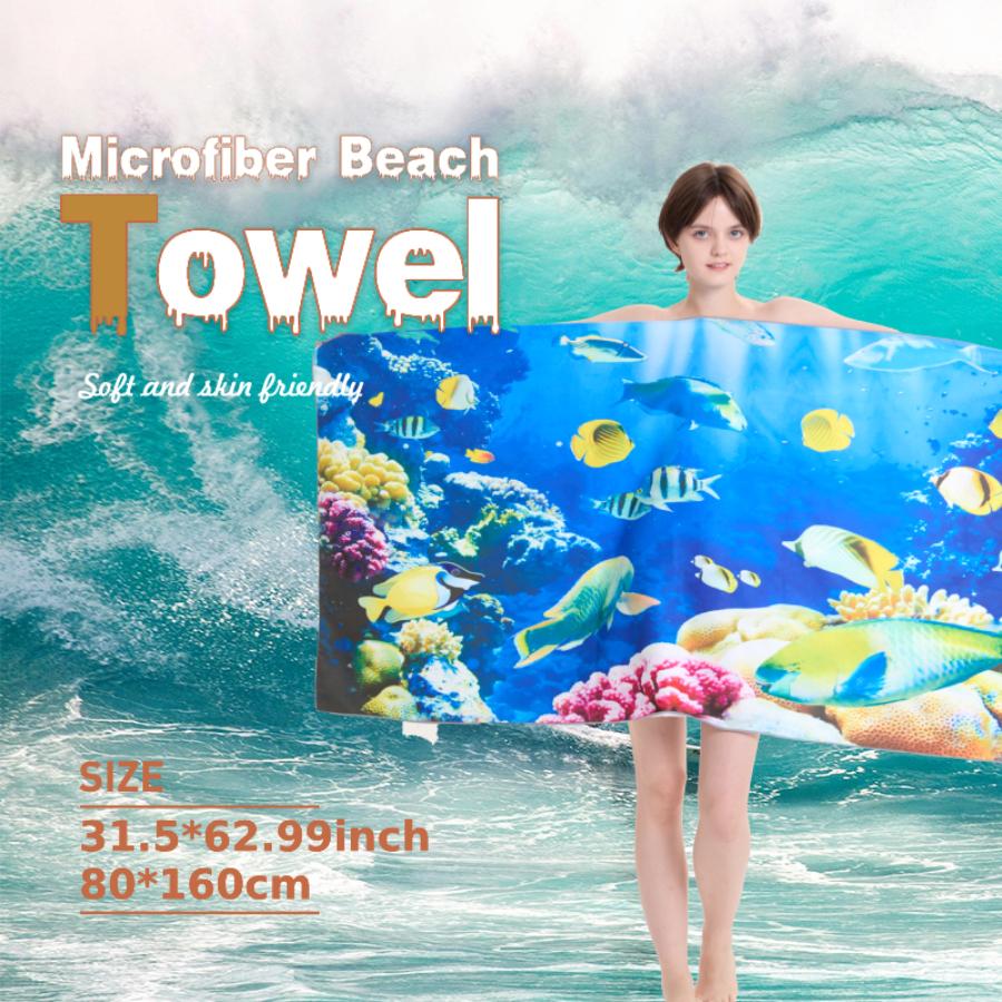 Microfiber Towel Quick Dry Towel Travel Towel Sports Towel Beach Towel Sandproof Soft Light Towel For Swim, Yoga, Gym