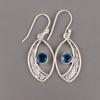 London Blue Topaz Gemstone 925 Sterling Silver Jewelry Drop/Dangle Earrings1.60" EE-61-10