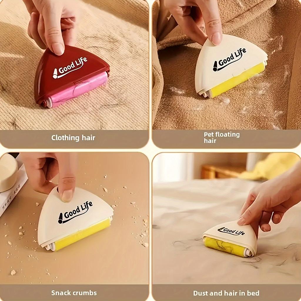 Portable Manual Dust & Pet Hair Remover - Washable, Strong Suction for Clothes & Home Cleaning, No Batteries Required